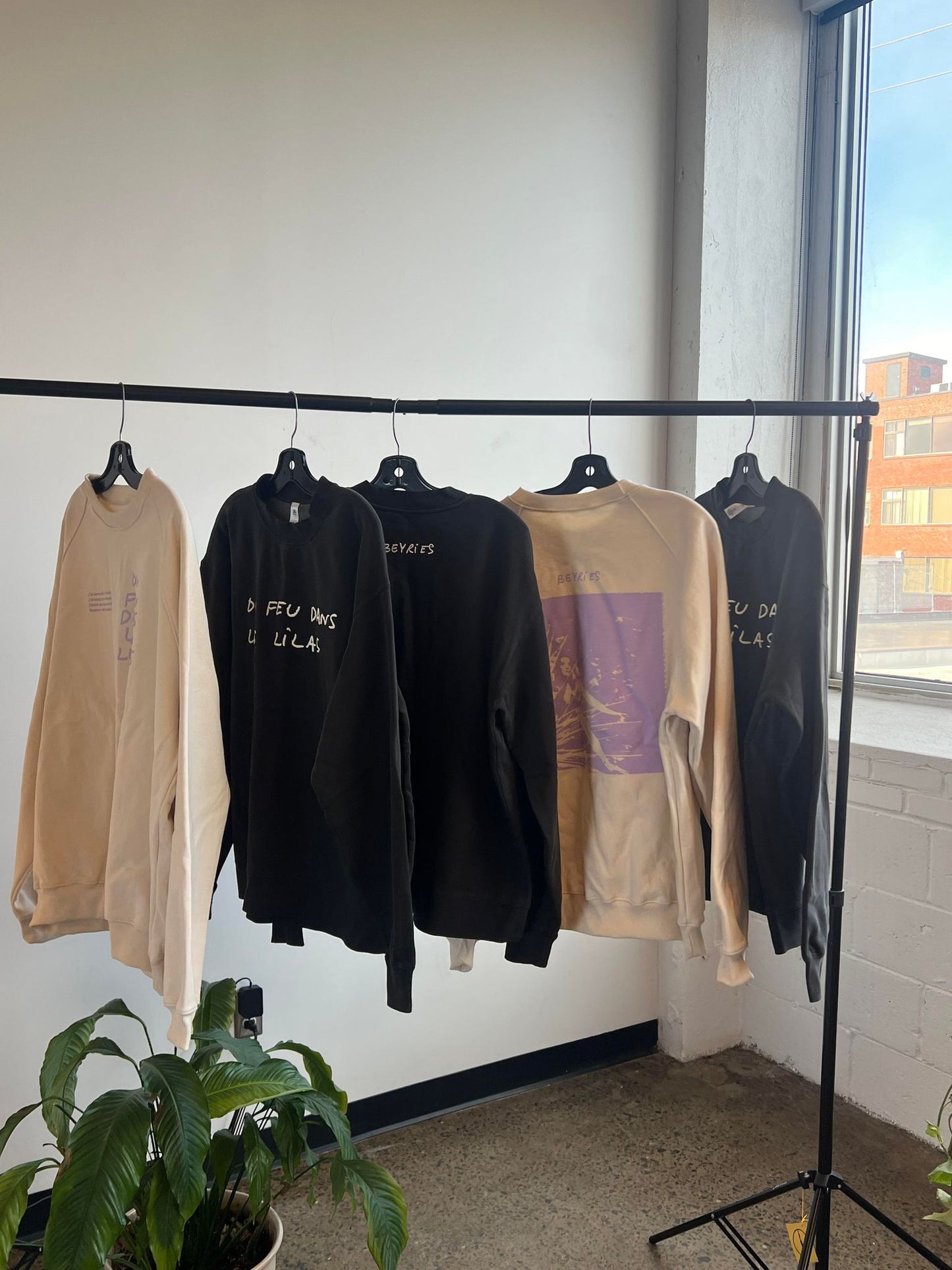 Crewneck noir délavé